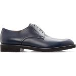 Marineblaue Business Moreschi Derby Schuhe aus Kalbsleder leicht für Herren Größe 42 