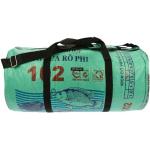 MoreThanHip Jumbo Weekender Fisch Grün - Große Reisetasche aus Recycelten Zementsäcke Weekendertasche Damen und Herren Sporttasche Duffle Bag Unisex - 55 x 27 x 27 cm