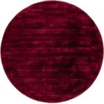 Dunkelrote Moderne Morgenland Runde Runde Teppiche 190 cm aus Samt 