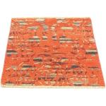Orange Abstrakt Morgenland Quadratische Design-Teppiche schmutzabweisend 