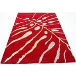 morgenland Wollteppich »Designer Teppich handgetuftet rot«, rechteckig, Höhe 18 mm, rot