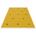 morgenland Wollteppich »Kelim Teppich handgewebt gelb«, rechteckig, Höhe 6 mm, Kurzflor, gelb