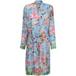 Reduzierte Hellblaue Blumenmuster RINGELLA Kimono-Morgenmäntel ohne Verschluss für Damen Größe XL 