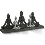Silberne Asiatische Buddha-Gartenfiguren 