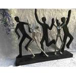Silberne Moderne 43 cm Skulpturen & Dekofiguren 
