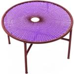 Violette Moderne Runde Design Tische lackiert aus Stahl Breite 50-100cm, Höhe 50-100cm, Tiefe 50-100cm 