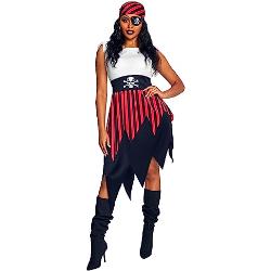 Morph Costumes Karneval Piratenkostüm Damen, Piratenkostüm Damen Kleid, Halloween Piratenkostüm Damen, Sexy Piratin Kostüm Damen, Karneval Kostüm Piratin Damen, Karneval Kostüm Pirat Damen, M