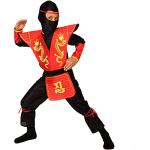 Rote Ninja-Kostüme für Kinder Größe 146 