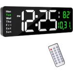 PEARL Digital Wecker: Kompakter Digital-Reisewecker mit Thermometer,  Kalender und Timer (Mini LED Uhr mit Batterie)