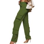 Dunkelgrüne Boho Atmungsaktive Hüfthosen aus Polyester für Damen Größe XXL für den für den Herbst 