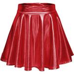 Rote Casual Maxiröcke mit Rüschen aus Polyester für Damen Übergrößen für Partys für den für den Sommer 