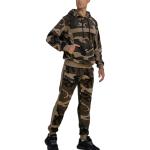 MORYDAL Herren Trainingsanzüge Long Sleeve Jogger Sets Fitnessstudio-Trailsuit Set reguläre Fit 2 PCs Loungewear, Farbe:Braun, Größe:S