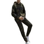 MORYDAL Herren Trainingsanzüge Long Sleeve Jogger Sets Fitnessstudio-Trailsuit Set reguläre Fit 2 PCs Loungewear, Farbe:Grün, Größe:L