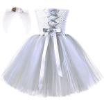 Weiße Elegante Ärmellose Midi Chiffonkleider für Kinder aus Chiffon für Mädchen für den für den Frühling 