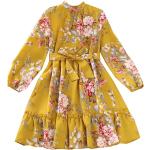 Pinke Casual Mini Kinderkleider mit Ärmeln aus Polyester für Mädchen Größe 122 für den für den Herbst 
