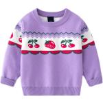 Violette Kinderstrickpullover aus Baumwolle für Babys für den für den Winter 