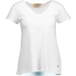 Weiße Elegante Kurzärmelige Mos Mosh V-Ausschnitt T-Shirts für Damen Größe S 