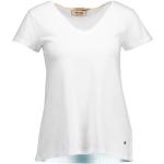 Weiße Elegante Kurzärmelige Mos Mosh V-Ausschnitt T-Shirts für Damen Größe XL 