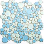 Hellblaue Mosaik Wandfliesen matt aus Keramik 