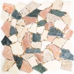 Cremefarbene Mosaik Wandfliesen aus Marmor 