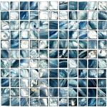 Blaue Mosaik Wandfliesen matt aus Keramik 
