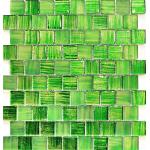Grüne Mosaik Wandfliesen matt aus Kristall 
