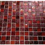Rote Mosaik Wandfliesen matt aus Kristall 