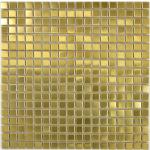 Goldene Quadratische Mosaik Wandfliesen gebürstet aus Edelstahl 