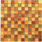 Braune Quadratische Mosaik Wandfliesen matt aus Kristall 