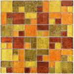 Orange Mosaik Wandfliesen aus Kristall 