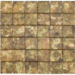 Goldene Quadratische Mosaik Wandfliesen 