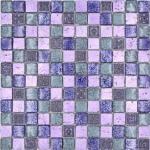 Lila Quadratische Mosaik Wandfliesen matt aus Stein 