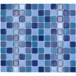 Blaue Mosaik Wandfliesen matt aus Keramik 