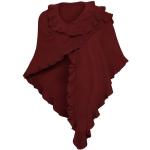 Rote Unifarbene Moschen Bayern Pashmina-Schals mit Rüschen aus Polyester für Damen für den für den Herbst 