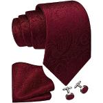 Rote Elegante Moschen Bayern Krawatten-Sets aus Seide für Herren Einheitsgröße 