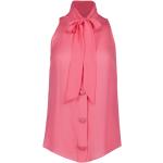 Reduzierte Pinke Ärmellose MOSCHINO Festliche Blusen aus Seide für Damen 