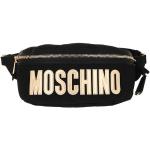 Reduzierte Schwarze Gesteppte MOSCHINO Herrenbauchtaschen & Herrenhüfttaschen mit Reißverschluss aus Textil 
