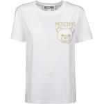 Moschino, Couture Baumwoll Logo T-Shirt White, Damen, Größe: 3XS