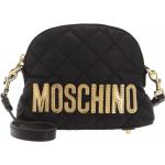 Reduzierte Schwarze Gesteppte MOSCHINO Lederhandtaschen mit Reißverschluss aus Leder für Damen 