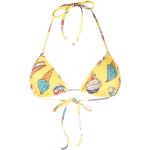 Reduzierte Gelbe MOSCHINO Bikini-Tops mit Bananenmotiv aus Polyester Handwäsche für Damen Größe L für den für den Frühling 