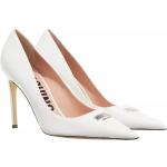 Reduzierte Weiße MOSCHINO High Heels & Stiletto-Pumps aus Leder für Damen Größe 38 