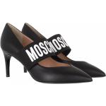 Reduzierte Schwarze MOSCHINO High Heels & Stiletto-Pumps ohne Verschluss aus Leder für Damen Größe 39 