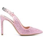 Reduzierte Pinke Elegante MOSCHINO Spitze High Heels & Stiletto-Pumps mit Riemchen aus Kalbsleder für Damen Größe 36 