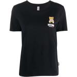 Reduzierte Schwarze Kurzärmelige MOSCHINO T-Shirts aus Baumwollmischung für Damen Größe M 