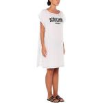 Reduzierte Weiße Unifarbene Kurzärmelige MOSCHINO Mini Sommerkleider aus Baumwolle für Damen Einheitsgröße 