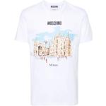 Reduzierte Weiße Motiv MOSCHINO T-Shirts aus Baumwolle für Herren Größe XXL 