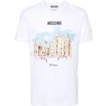 Reduzierte Weiße Motiv MOSCHINO T-Shirts aus Baumwolle für Herren Größe L 