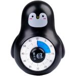 Schwarze Bürouhren mit Pinguinmotiv wiederaufladbar für Kinder 
