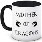 Schwarze Game of Thrones Daenerys Targaryen Kaffeetassen aus Keramik mikrowellengeeignet 