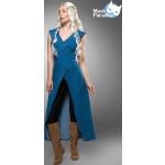 Blaue Geflochtene Game of Thrones Daenerys Targaryen Tierkostüme mit Schulterpolstern aus Polyester Größe XS 